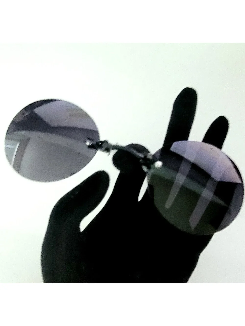 Vintage Smoke Pince-Nez Nose Clip Sunglasses Sci Fi Movie